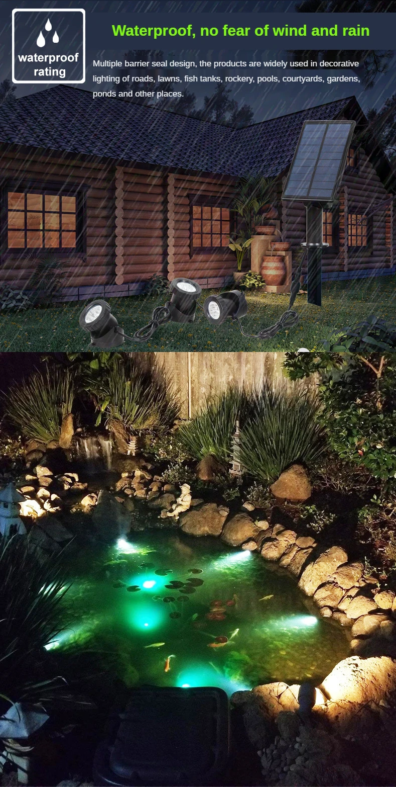 Luzes à Prova Escurecido para Jardim Lagoa Água Subaquática Submersível Fonte Luz Ip68 Paisagem Multi-cor Pode Ser Quintal Spotlight Dip68 Led 9 Cheap Luzes subaquáticas
