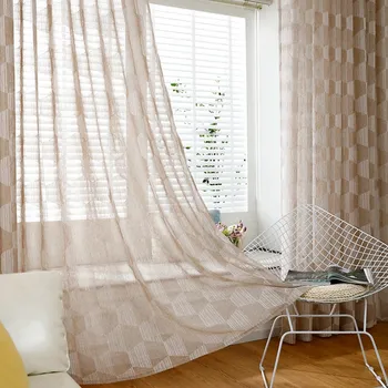 

Semi Sheer Voile Light Filtering Window Curtain Grommet Panels For Bedroom Living Room & Dining Room