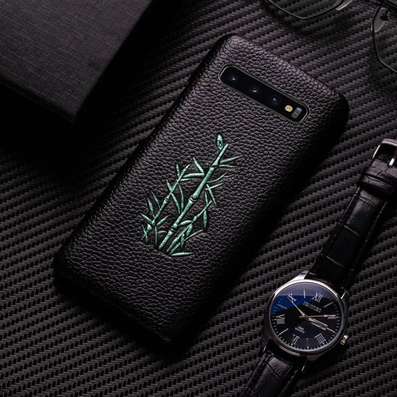 Bamboo Чехол для телефона для samsung Galaxy A50 A70 S7 S8 S9 S10 Plus, Note 8, 9, 10, изображение животного текстура чехол для A30 A40 A5 A7 A8 - Цвет: Bamboo