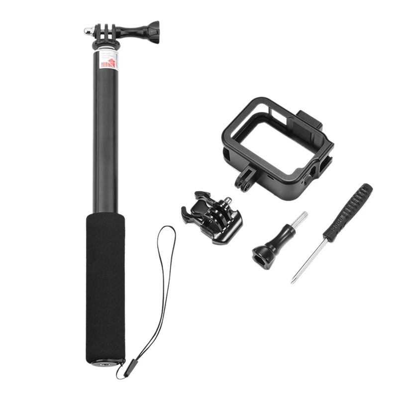 

Protective Frame Case +Selfie Stick for GoPro Hero 8 Action Camera Border Cover Housing Mount for Gopro Hero 8 Accessory