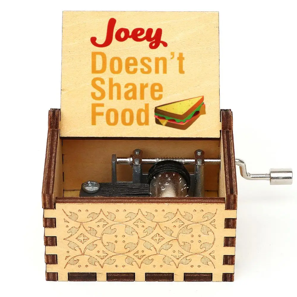 Hot Wooden 3D Printed Music Box Antique Carved Music Box Friends Theme Birthday Gift Christmas Gift