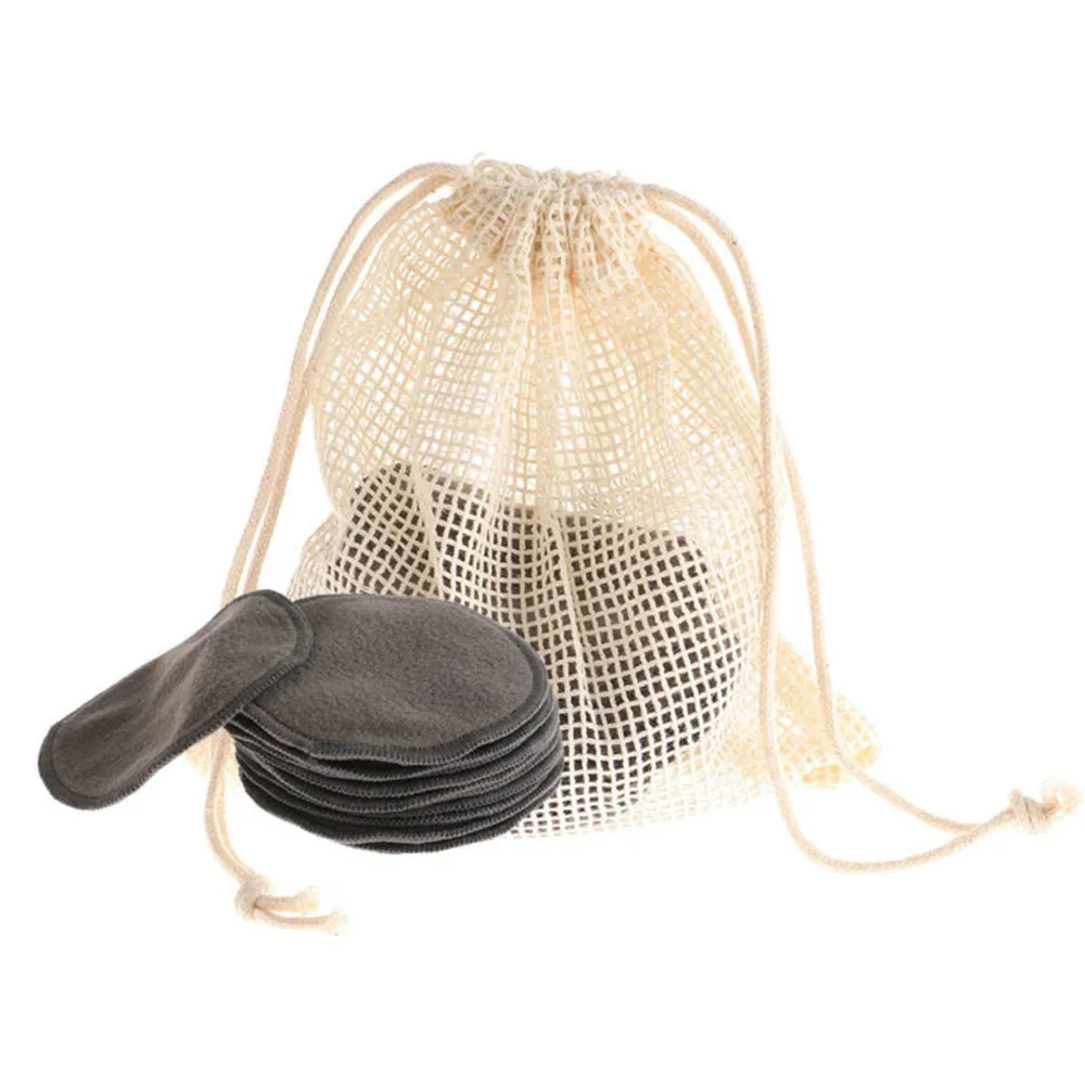 

12 pcs Makeup Removal Cotton Pad, Reusable Bamboo Fiber, Washable Round Face Pads, Eye Beauty Tool, Portable Makeup