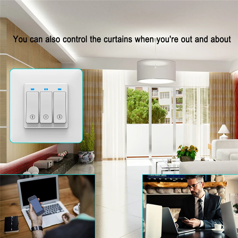 Smart Life WiFi переключатель роликовой шторки WiFi шторы Жалюзи сенсорный переключатель Google Home Alexa шторный мотор