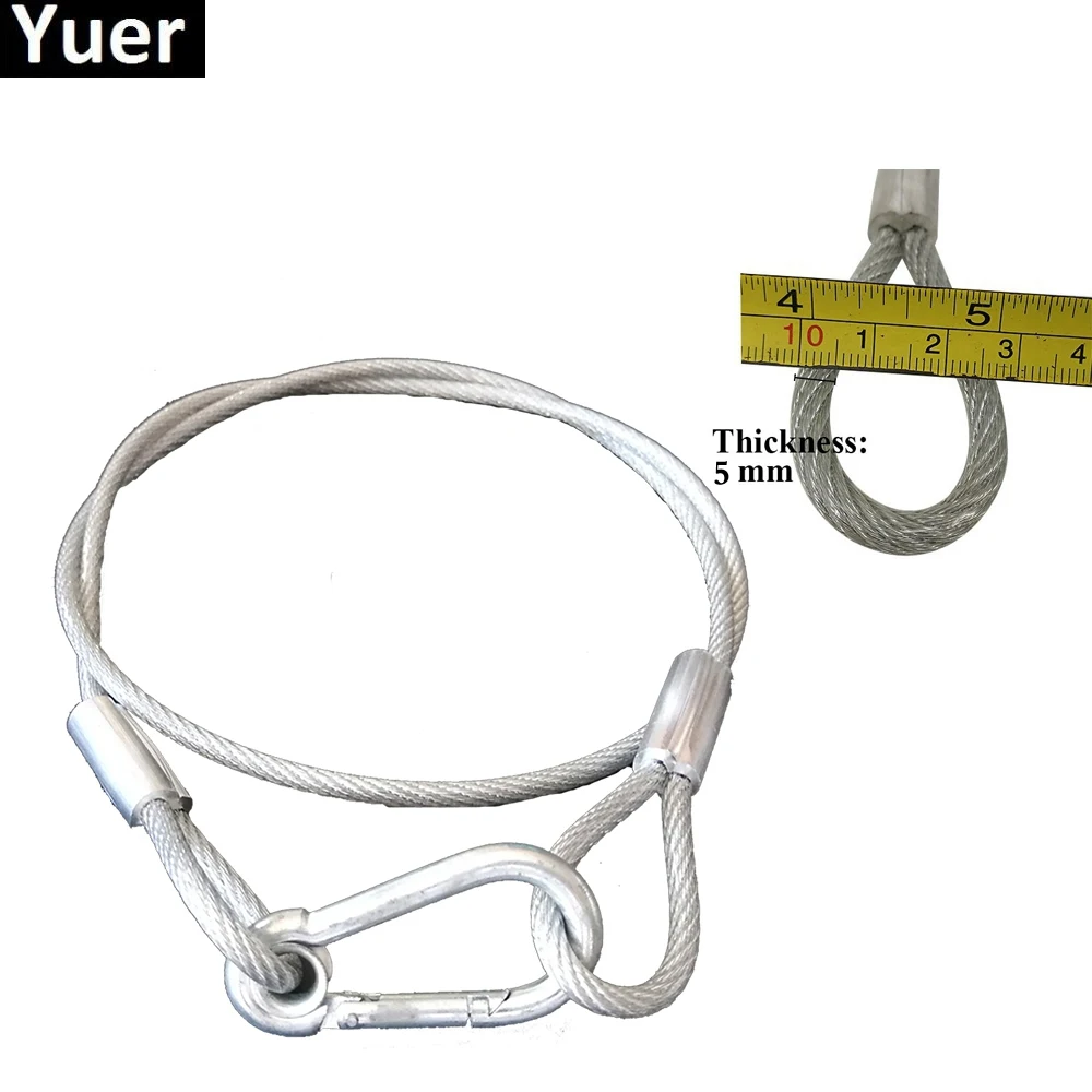 Stainless Steel Rope PVC Thickness Wire Safety Cables With Looped Ends For Stage Light Tough Guard Security Lock Stage Par Light