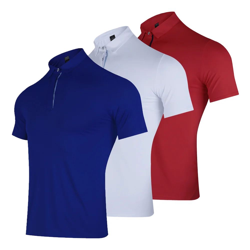 New Summer Short Sleeve Mens Golf Shirt Breathable Fitness Running Casual Golf Clothing Outdoor Sports Golf Shirt 8 Colors