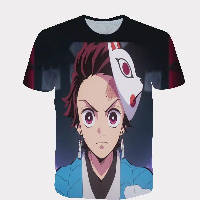 Детская одежда модная повседневная футболка с 3D-принтом Призрачный клинок для