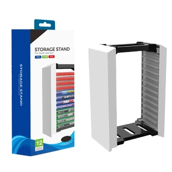 

Host Disc Double-layer Storage Box Holder Game Disk Tower Vertical Stand Can Store 12 Game Discs For PS4 PS5 Switch XboxOne
