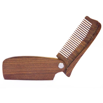

Folding Wooden Comb Sandalwood Wooden Comb Portable Fashionable Hair Comb