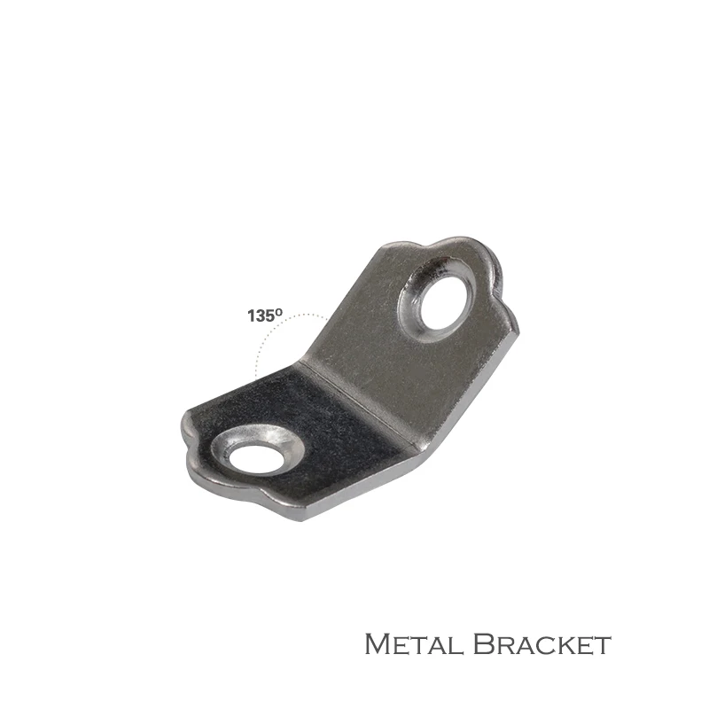 

135 degree 1.6mm thick zinc plating iron material flower edge metal corner bracket for board connect
