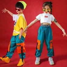 Детские повседневные штаны; укороченный свитер; рубашка; одежда в стиле хип-хоп; одежда для джазовых танцев; костюм для девочек; одежда для бальных танцев; уличная одежда