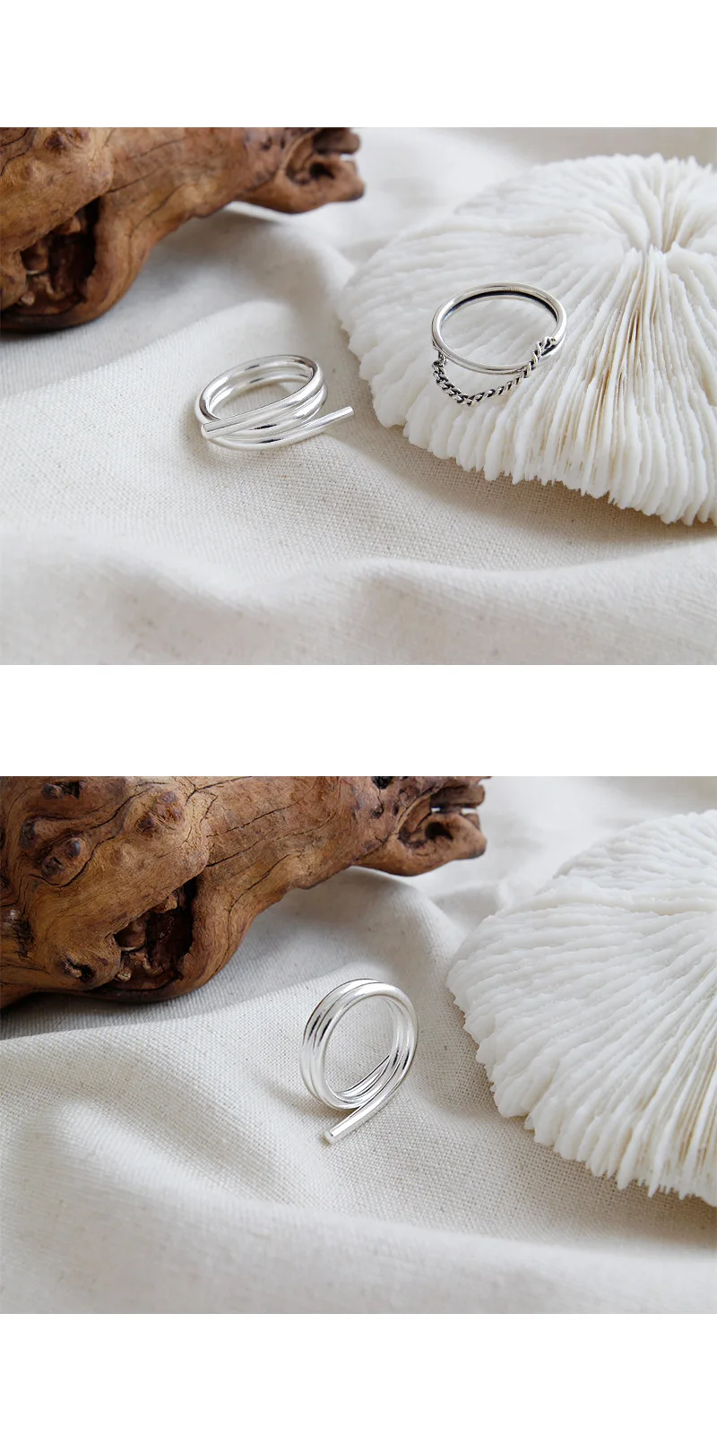 990 sterling silver multi-layers rings for women ringen, fashion engagement ring friends gifts silver jewelry bague femme