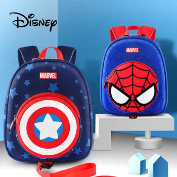 

Disney Bag Marvel Spiderman Captain America Boy Girl Children Kindergarten Schoolbag Teenager School Bags Kids Student Backpacks