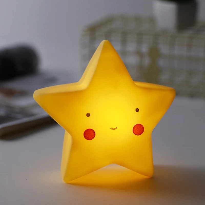 Star yellow Украшения в стиле сна, подарки в виде облаков, смайлики INS, светящиеся стереоскопические вечерние бутылочки в скандинавском стиле, светодиодный светильник в виде Луны для детей на Рождество - Цвет: Star yellow