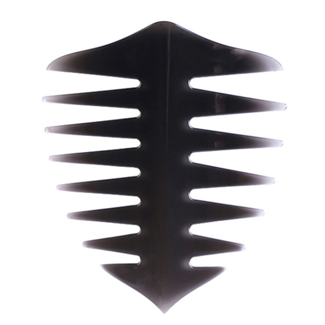 Vintage Oil Hair Comb Retro Wide Tooth Fork Comb Back Hair Beard Comb Male Styling Tools Anti-Static Double-Sided Comb