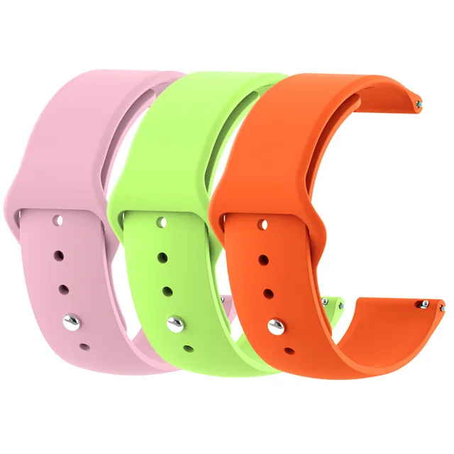 Новый универсальный Смарт-часы ремешок для смарт-браслета Amazfit Bip huawei 20/22 мм Фитнес группа ископаемых Asus Zenwatch Apple силиконовый браслет ремешок
