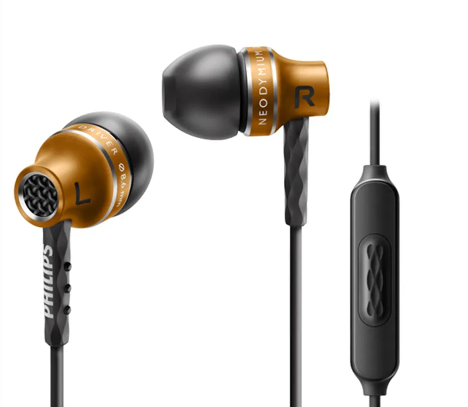 Оригинальная гарнитура Philips SHE9105 с 3,5 мм наушниками-вкладышами, выбор разных цветов для samsung xiaomi
