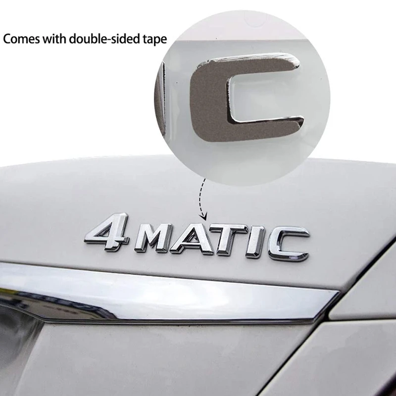 4MATIC Auto Trunk Door Fender Bumper Badge Decal Emblem Adhesive Tape Sticker Replacement for Mercedes-Benz car decal car emblem epoxy sticker badge