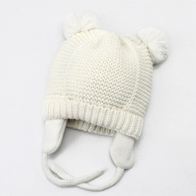 Boys Girls Hats 1PC Comfortable Kids Winter Hats Adjustable Free Size Soft Warm 4 Colors