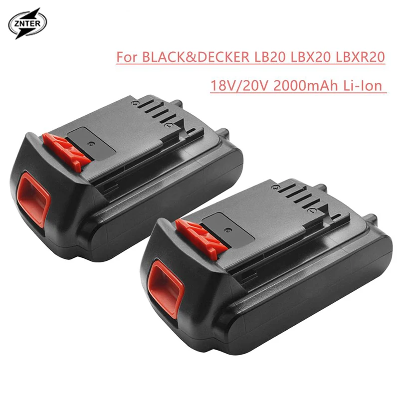 ZNTER 18V/20V 2000mAh литий-ионная аккумуляторная батарея сменный инструмент для BLACK &amp