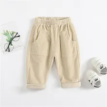 Осень стиль Для мужчин и Для женщин детские вельветовые брюки для малыша; на каждый день брюки 3 корейско-Стиль 0 детская Повседневное на гусеничном ходу Мода