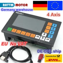 EU Free VAT 4 Axis PLC Controller 500KHz off-line operation G code for CNC Router Engraving Machine stepper motor servo motor newest numerical controller engraving machine ddcsv 2 1 500khz cnc 3 axes motion controller motion control stepper motor driver