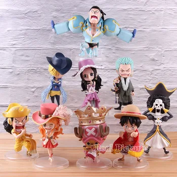 

Luffy Nami Sanji Chopper Zoro Usopp Robin Franky Brook PVC Collectible Action Figure One Piece 15th Anniversary Anime Model Toy