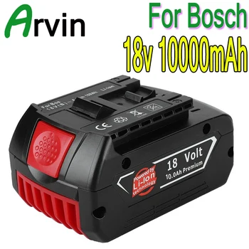 

18V10000mahRechargeable Li-ion Battery For Bosch 18V Battery Backup10.0A Portable Replacement BAT609 Indicator light&6.0Ah 8.0Ah