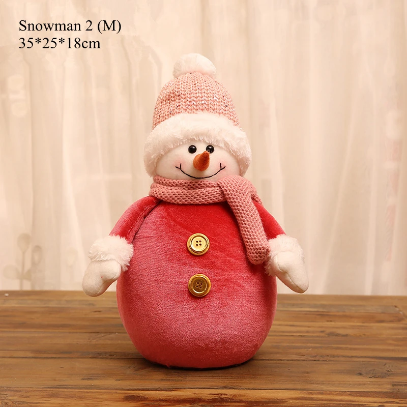 Snowman 2 M Новинка, милая Рождественская кукла, розовый Санта Клаус, вязаная шапка, снеговик, игрушки, рождественские фигурки, рождественский подарок для детей, украшения на рождественскую елку - Цвет: Snowman 2 M