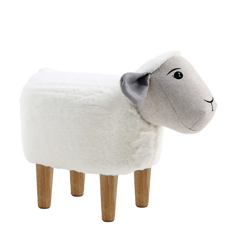 

Creative lamb solid wood footstool shoes stool modern minimalist household storage bench test shoes for shoes bench