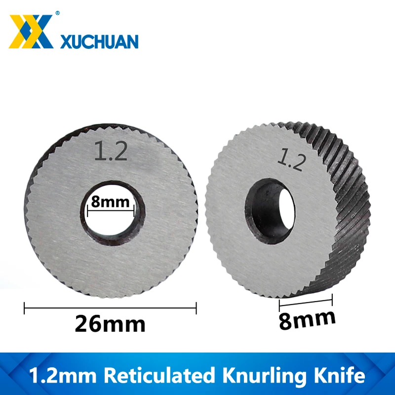 Knurling Tool Set 1.2mm Reticulated Knurling Inner Hole Wheel Lathe Embossing Wheel Steel Lathe Tool Gear Shaper Cutter