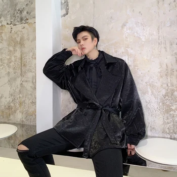 

Men's jacket fall 2019 new fashion slim retro jacket jacket loose casual large size lapel individuality youth men's wear