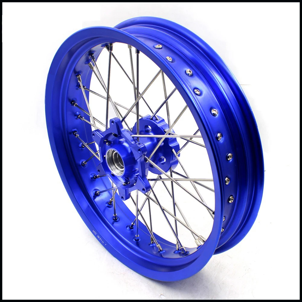 Комплект колес 3 5/4 25 Supermoto для HUSQVARNA FE FC TE TC 125 250 350 450 2014 2019 Supermotard синие ступицы