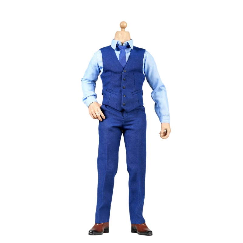 Zc Toys 1/6 Scale Gentleman Suit Clothes Blue Costume Set Fit 12" Male
