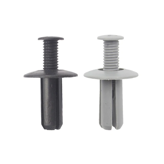 Remaches Matricula Coche Sourcing Map 16Pcs Remaches De Vehículo Panel De La Puerta 15mm Grapas Negro 8mm Agujero Clip Para Bandeja De Maletero Remache Plastico