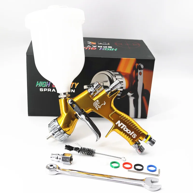 De alta calidad de arma GTI Pro pintura pistola TE20/T110/1,3/1,8mm boquilla de pistola de pintura a base de agua pistola de aire aerógrafo