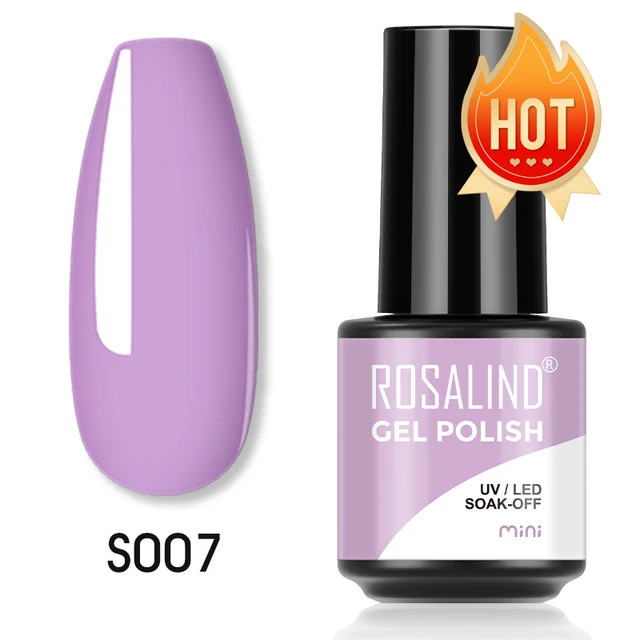 ROSALIND 7ml Gel Polish Semi Permanent Nails Gel Polish Soak Off UV LED Base Top Coat Vernis Nail Art Glitter Gel Varnish SLS-S007