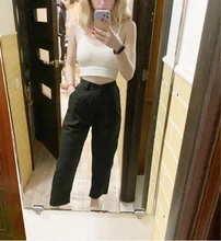 Pants Women Clothing Office-Suit Korean-Trousers Classic Harajuku Yitimoky High-Waist