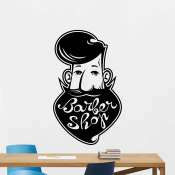 

Barbershop Sticker Bread Decal Customized Vinyl Wall Art Decor Windows Decoration Haircut Shavers Glass Barber Shop Decals