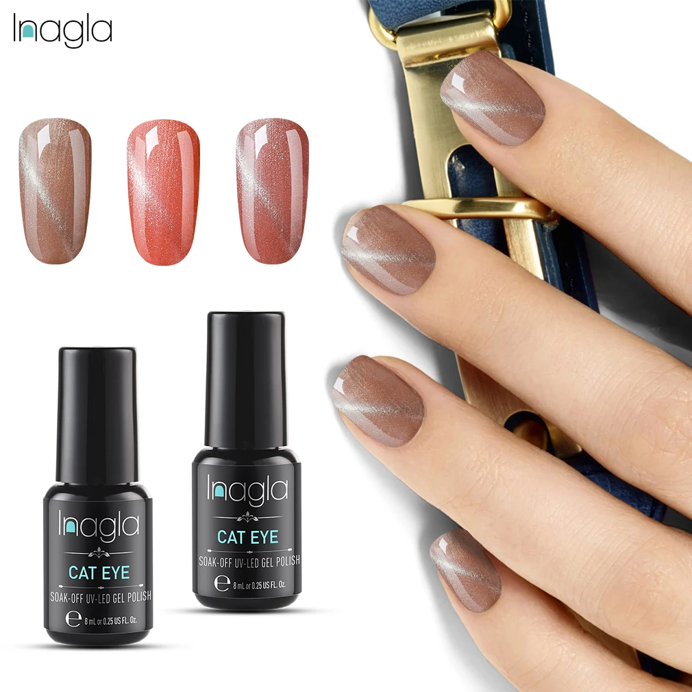 

Inagla 8ML Starry Cat Eye Colours Series Gel Nail Polish UV LED Soak Off Varnishes Lacquer Pedicure Nail Art Manicure Salon