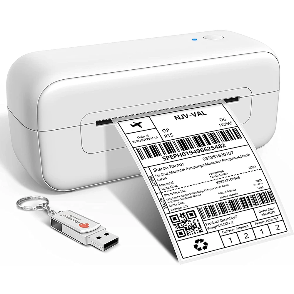 Printer Label Alamat 4X6 Inci Logistic Phomemo PM-246S Pembuat Label Paket Pengiriman Termal dengan Perangkat Lunak