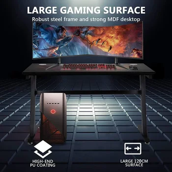 

Multifunction Game Table 47.2"x23.6" Large Gaming Surface Stable and Rock Solid Z-frame Construction Ergonomic Game Table