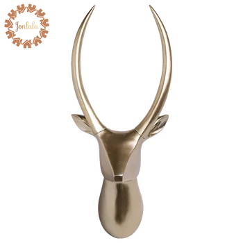 

Elegant New Geometry 3D Black Gold Elephant Deer Horse Head Wall Decoration Head Resin Wall Ornament Animal Europe