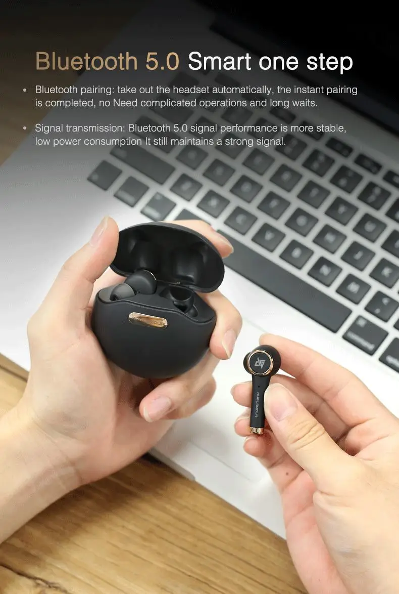 Bluetooth 5,0 TWS наушники Беспроводной наушники AUGLAMOUR AT-1 Fone De Ouvido Smart Touch гарнитура Шум шумоподавления Стиль
