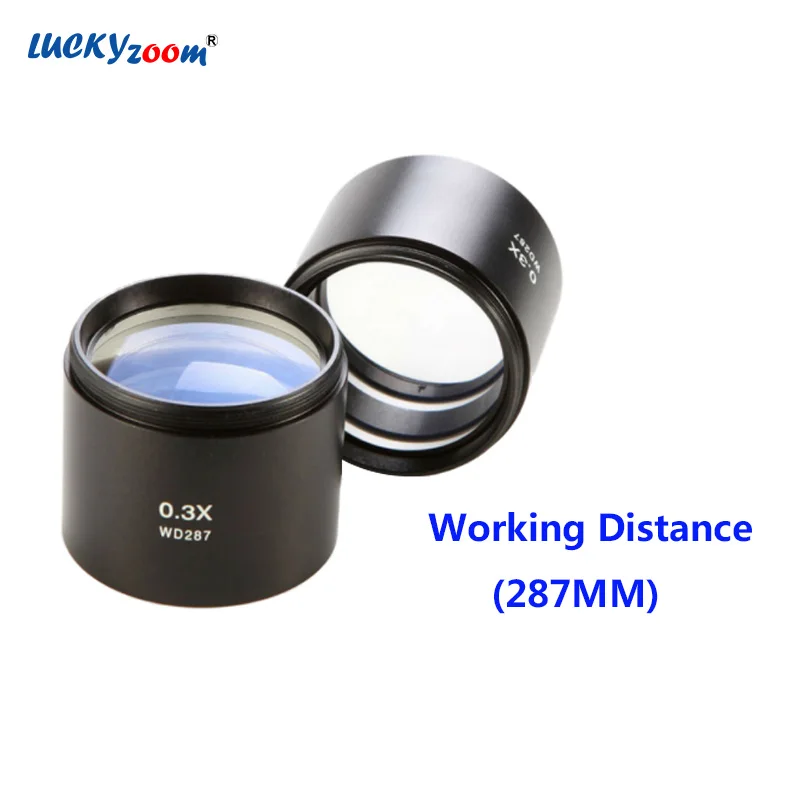 

0.3X Stereo Microscope Objective Len Auxiliary Objective Glass For Binocular Trinocular Stereo Microscope 287MM Microscopio Len