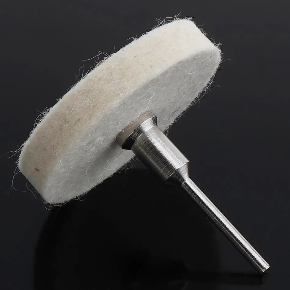 2 дюйма Т-образная шерсть полировка колеса Зеркальная Полировка буфера ватный диск с 3 мм Диаметр хвостовика для полировки поверхности/шлифования