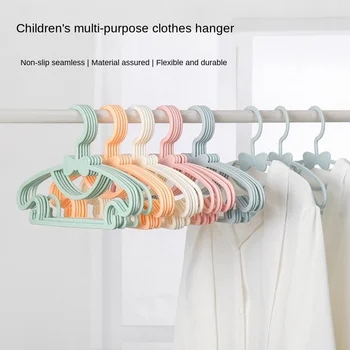 

10PCS Telescopic Child Hanger Plastic Baby Baby Child Clothes Hanger Clothes Hanger Drying Rack