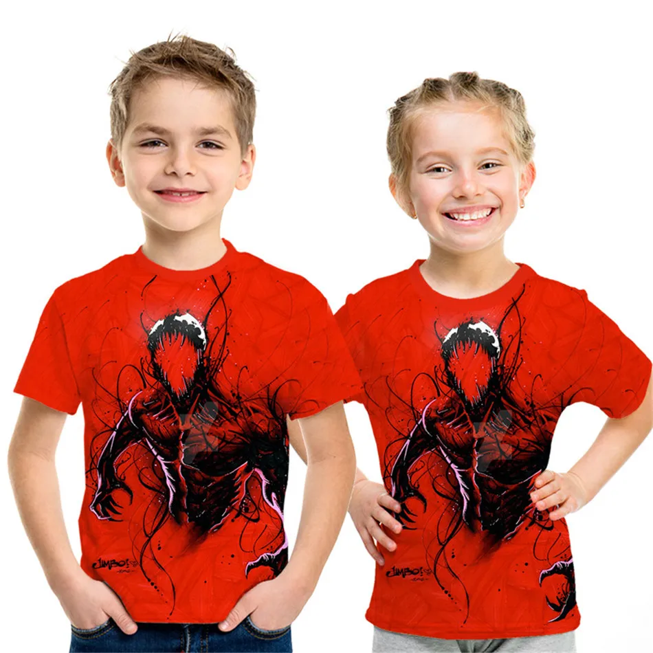 Коллекция года, летняя детская футболка с рисунком аниме «фильм 3D» Venom Дэдпул паук, футболка с принтом черепа для мальчиков и девочек Детские футболки, топы, От 4 до 12 лет - Цвет: picture show NT-1189