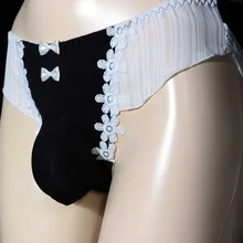 Sissy Pouch Panties Mens Lace Bikini Briefs G-String Thongs Underwear Knickers