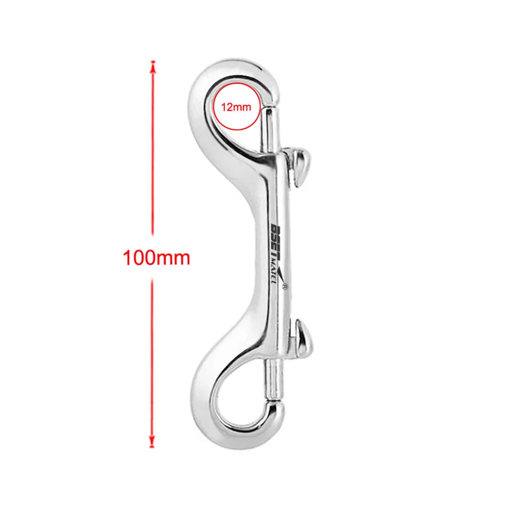 Rustproof 100mm StainlessSteel Clips Dual Ended Bolt Snap Hook Marine Accs