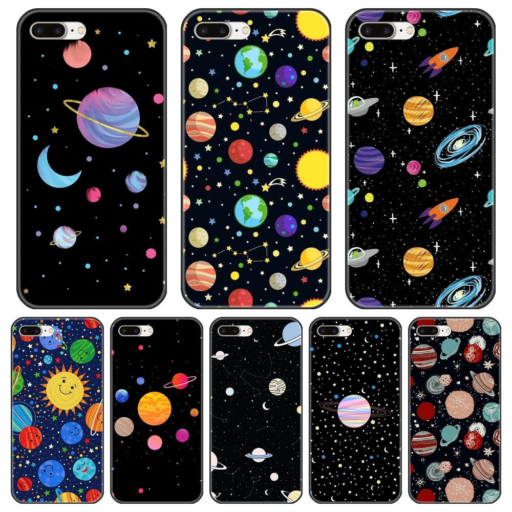 Задняя крышка для Apple iPhone 6 S 7 8 X XR XS Max Star Space Moon силиконовый мягкий чехол Plus |